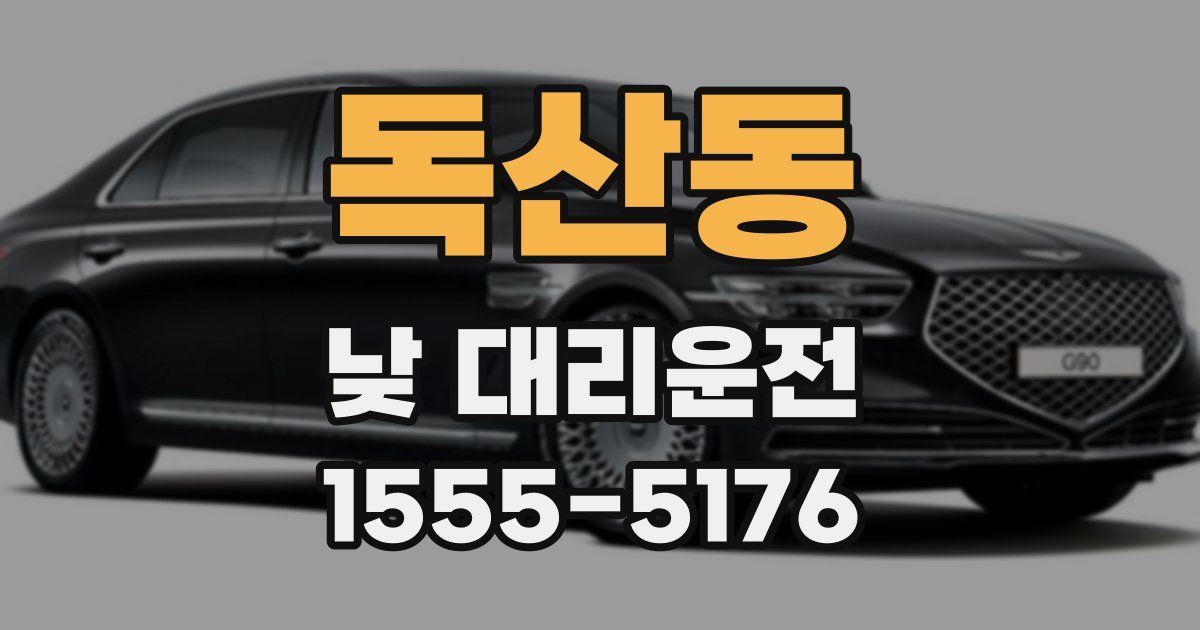 독산동 낮 대리운전