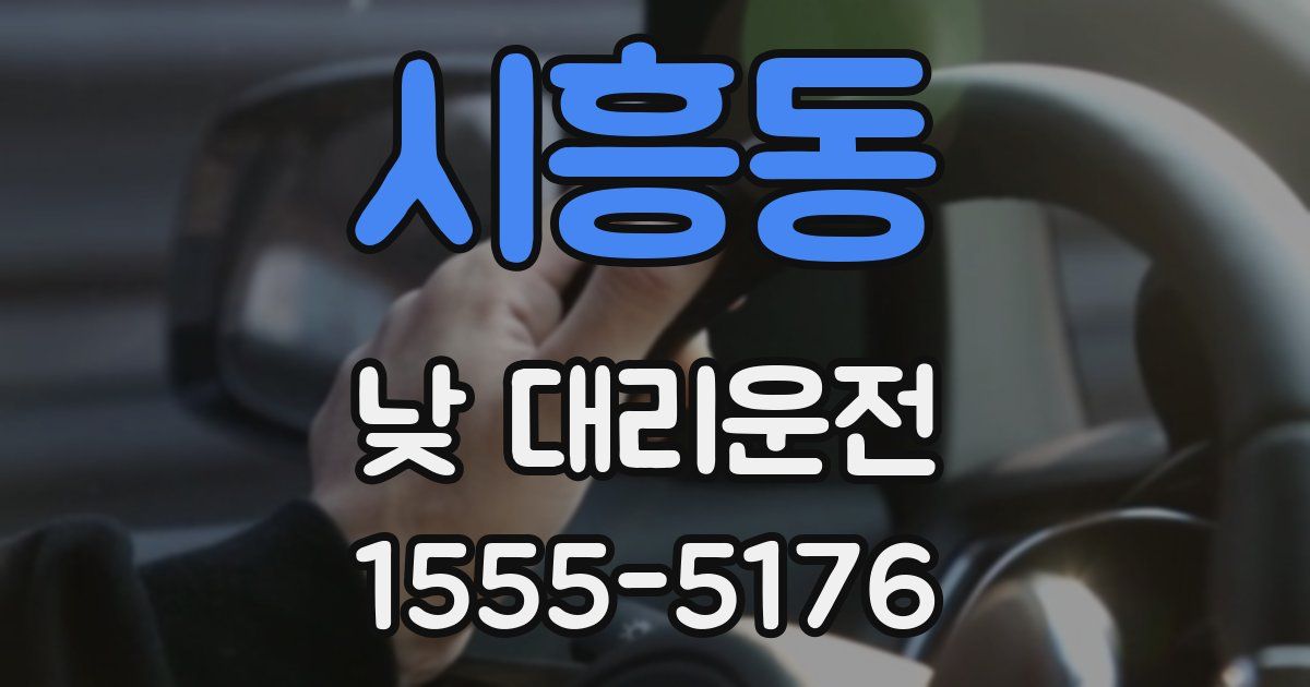 시흥동 낮 대리운전
