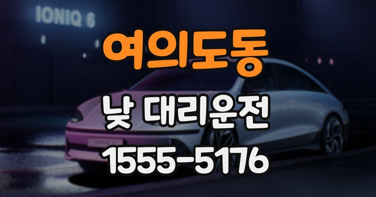 여의도동 낮 대리운전