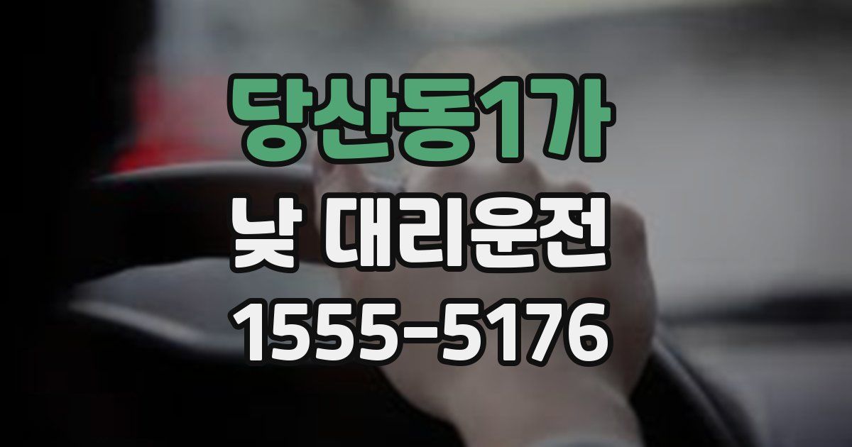 당산동1가 낮 대리운전