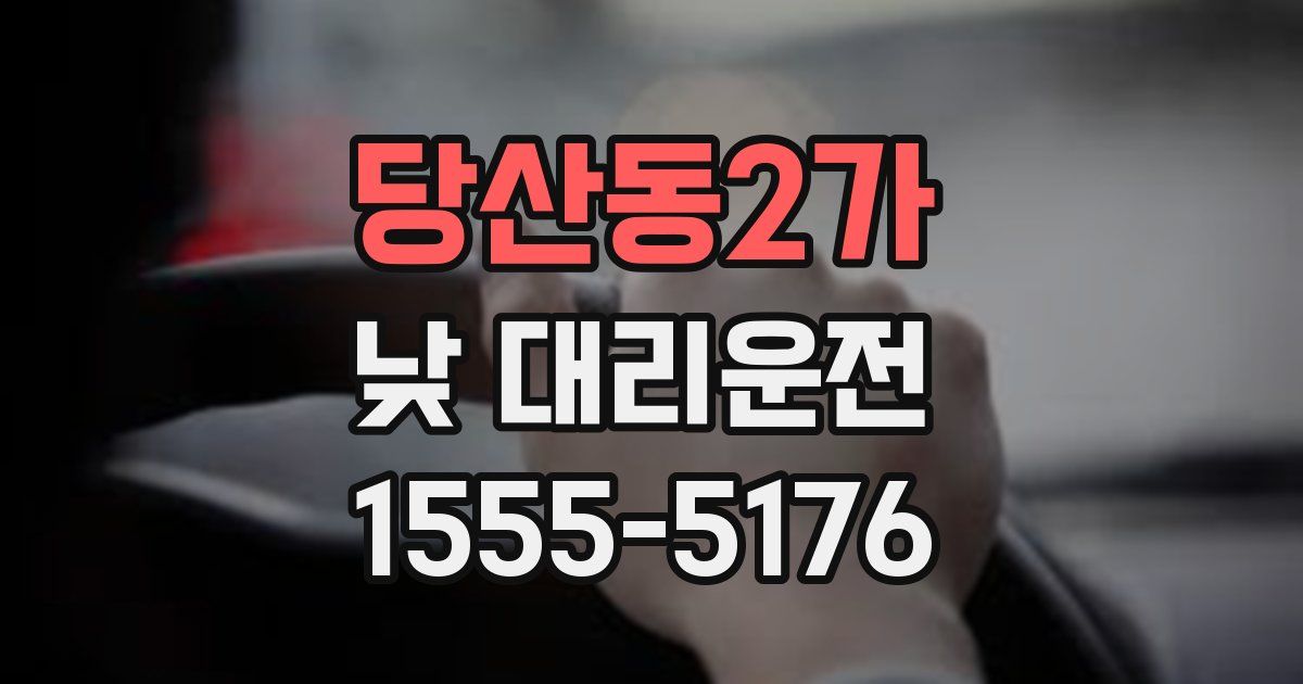 당산동2가 낮 대리운전