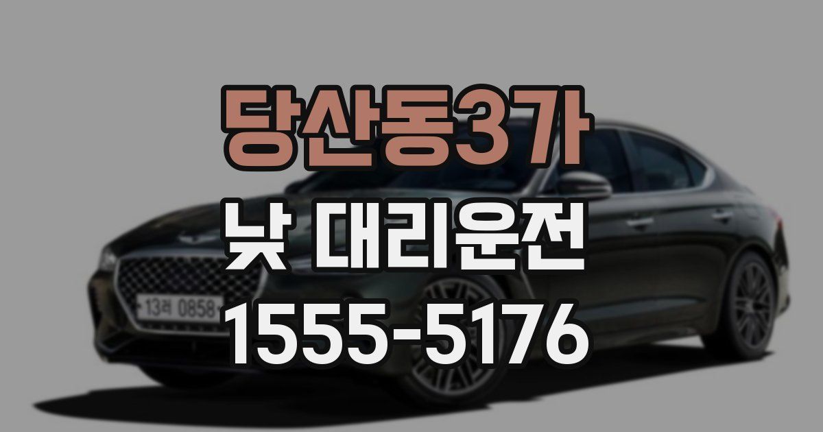 당산동3가 낮 대리운전