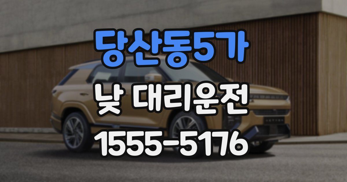 당산동5가 낮 대리운전