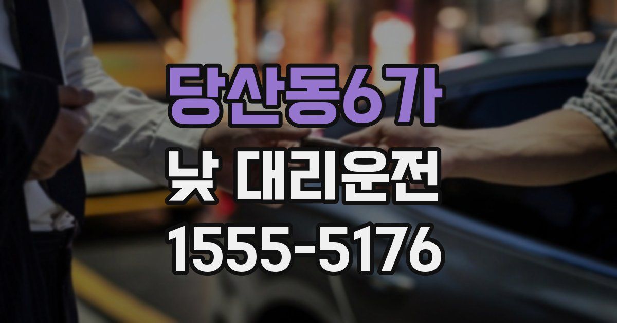 당산동6가 낮 대리운전