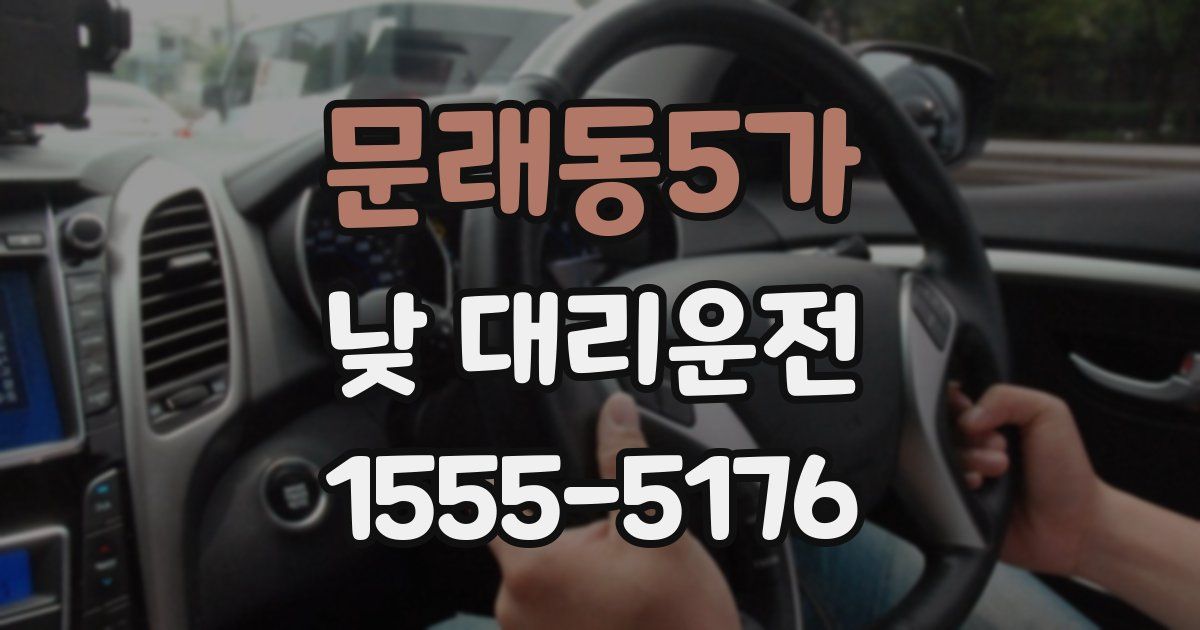 문래동5가 낮 대리운전