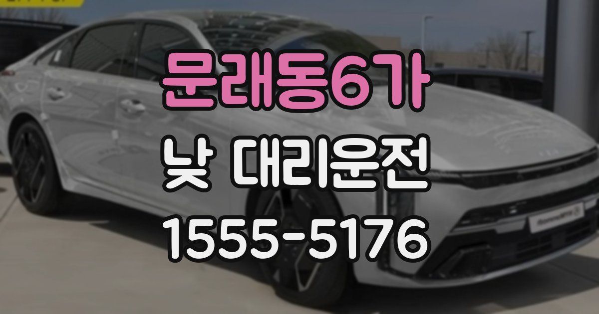문래동6가 낮 대리운전