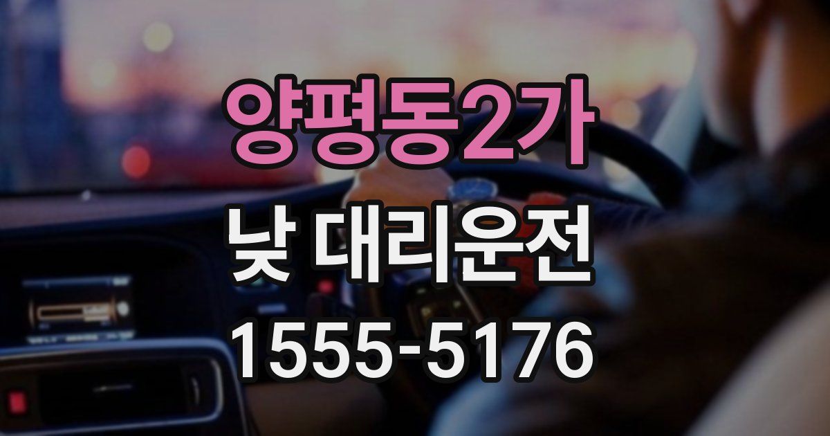 양평동2가 낮 대리운전