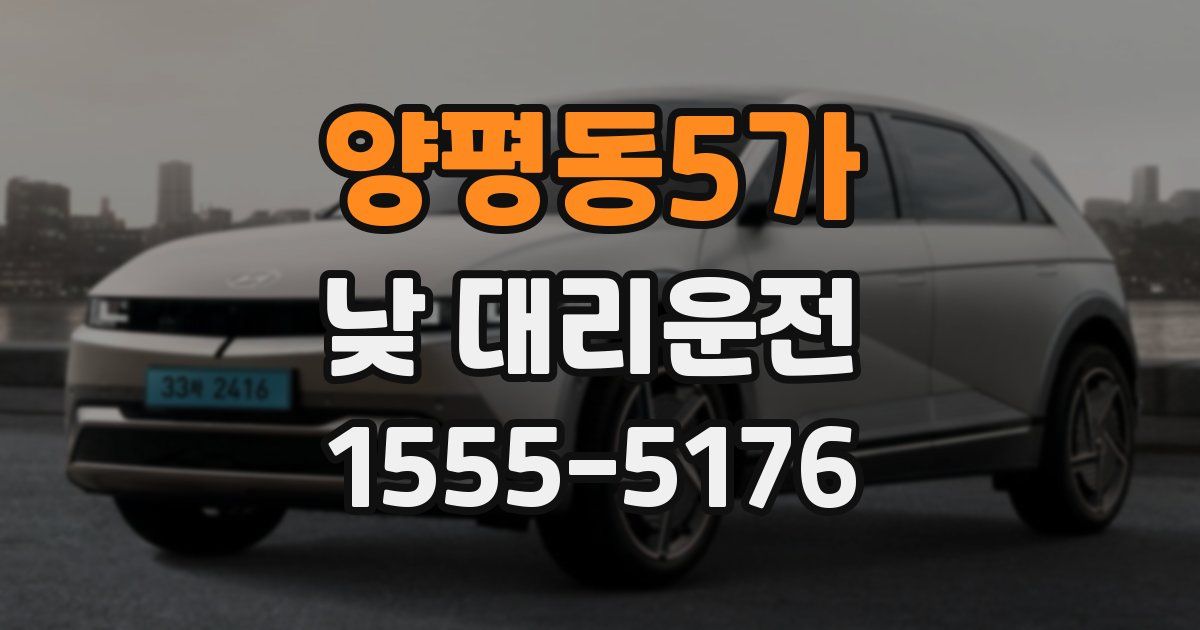 양평동5가 낮 대리운전