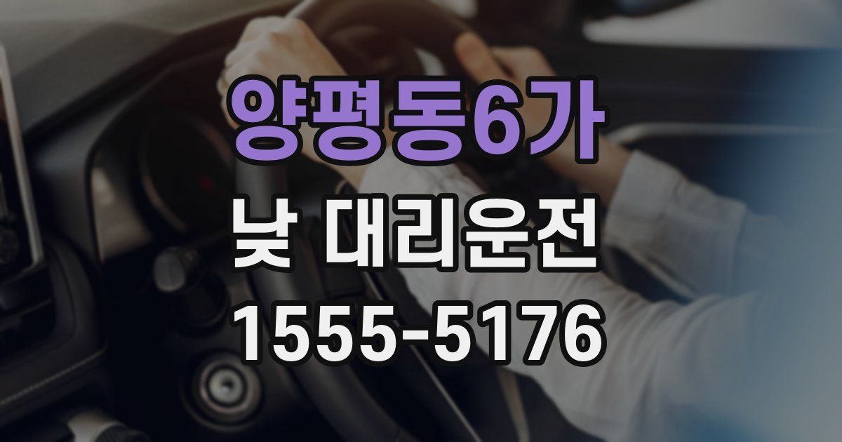 양평동6가 낮 대리운전