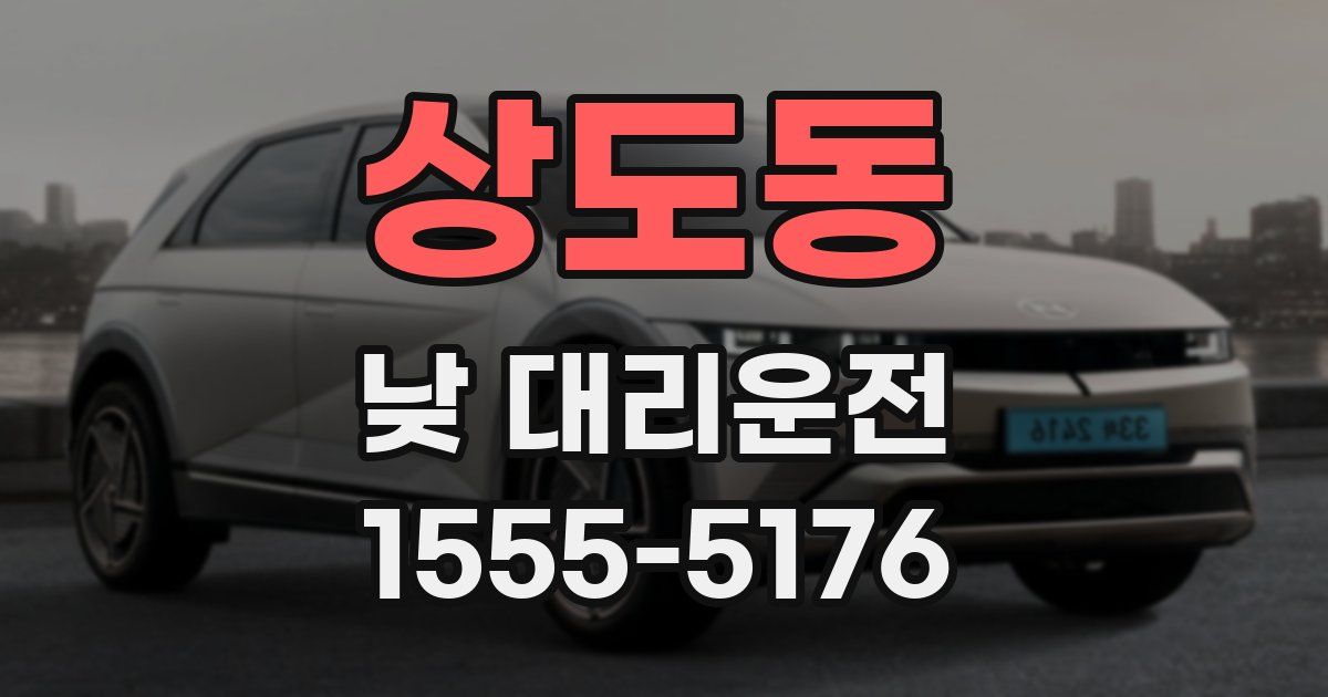 상도동 낮 대리운전