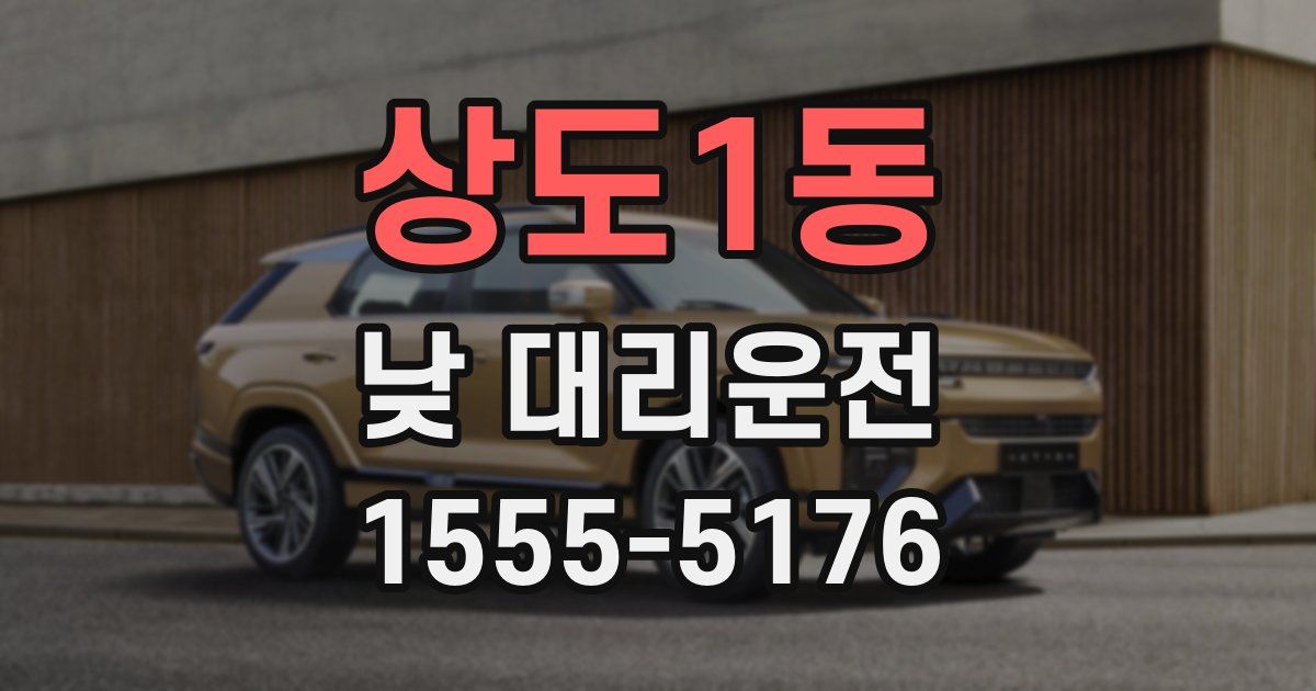 상도1동 낮 대리운전