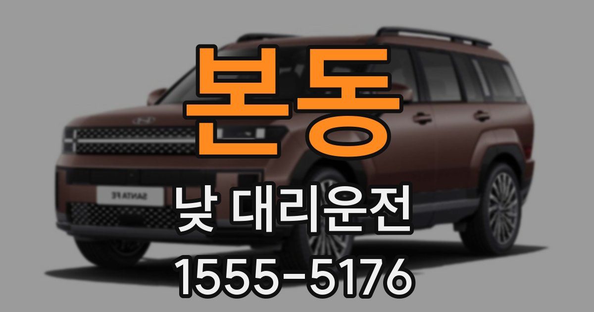 본동 낮 대리운전