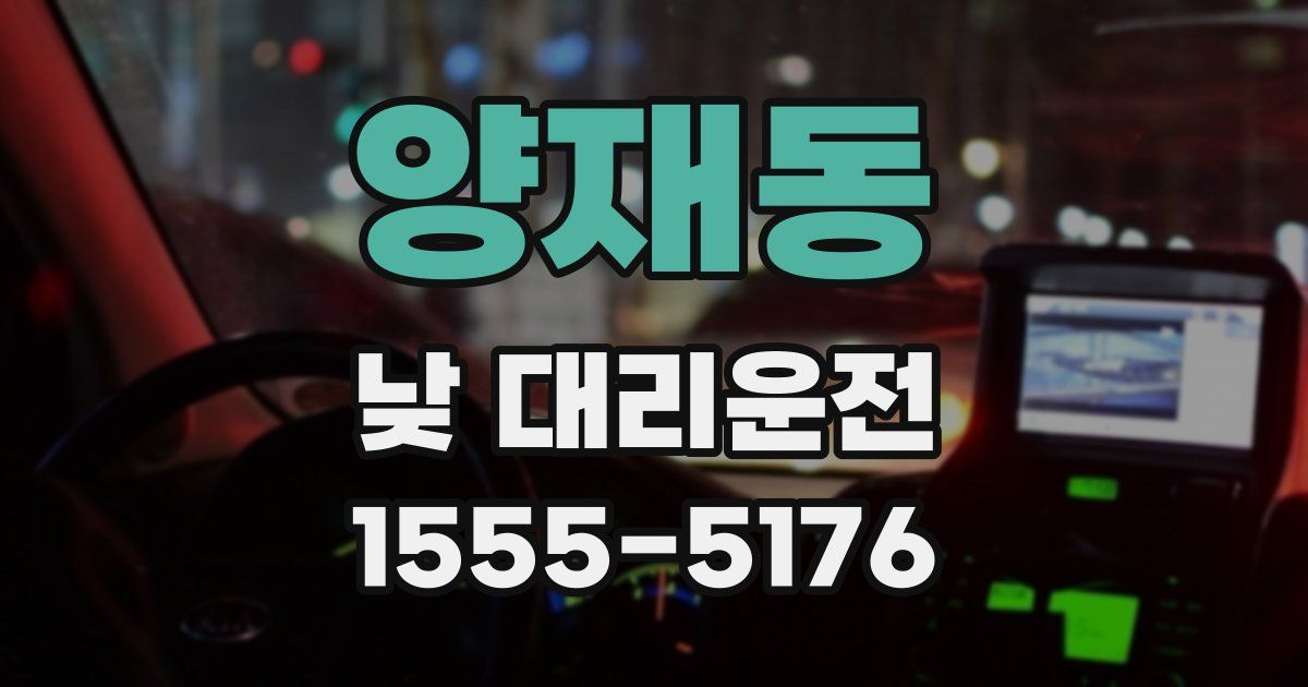 양재동 낮 대리운전