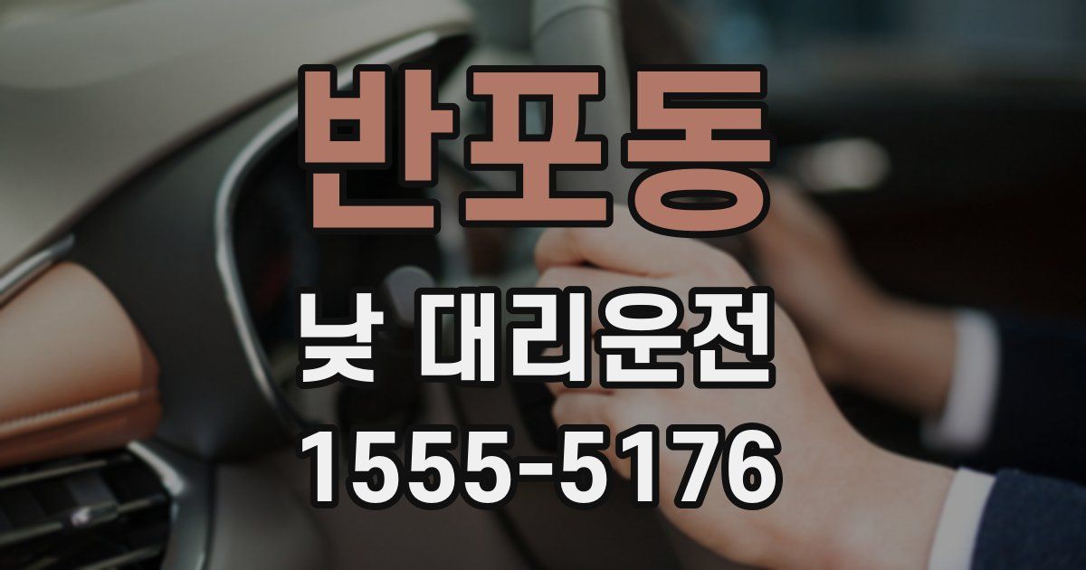 반포동 낮 대리운전