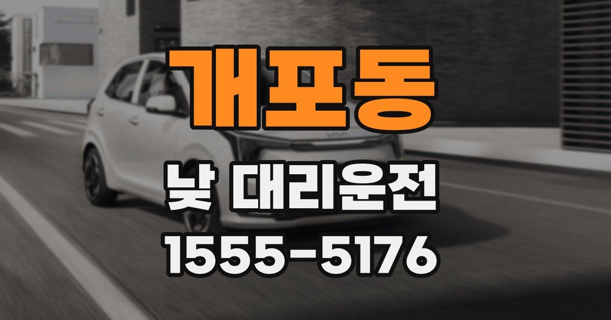 개포동 낮 대리운전