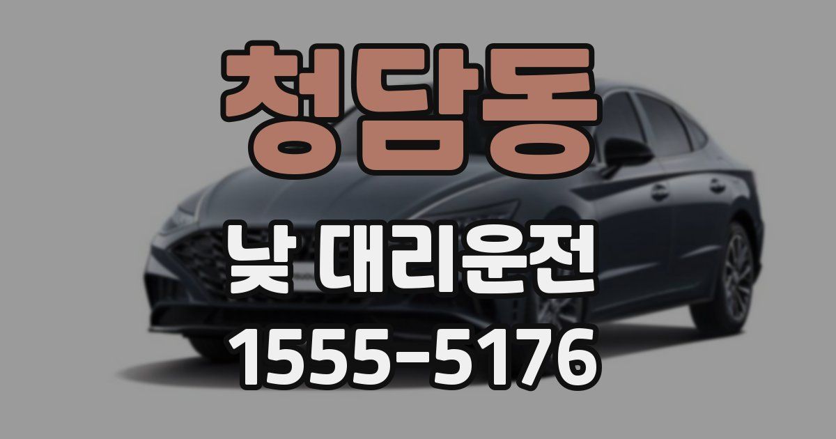 청담동 낮 대리운전