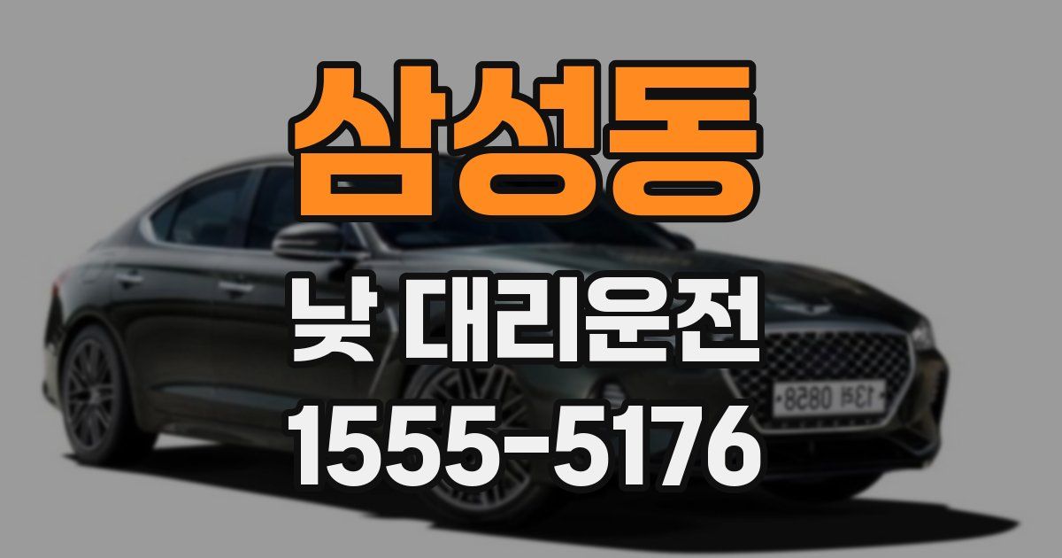 삼성동 낮 대리운전