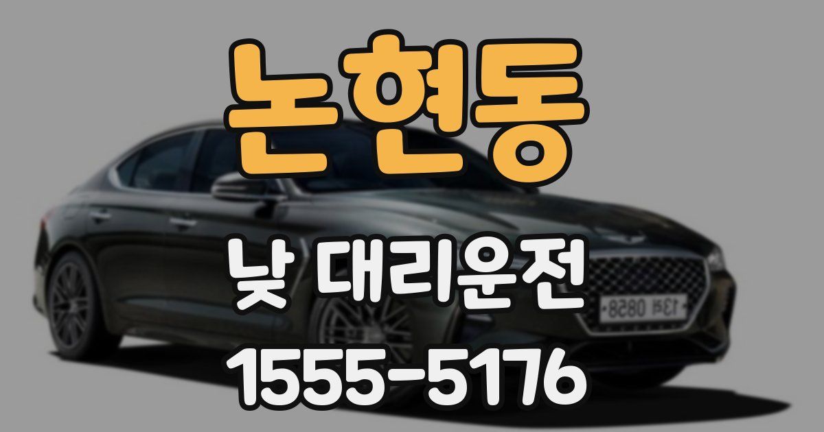 논현동 낮 대리운전