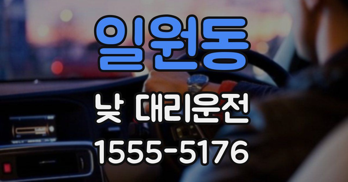 일원동 낮 대리운전
