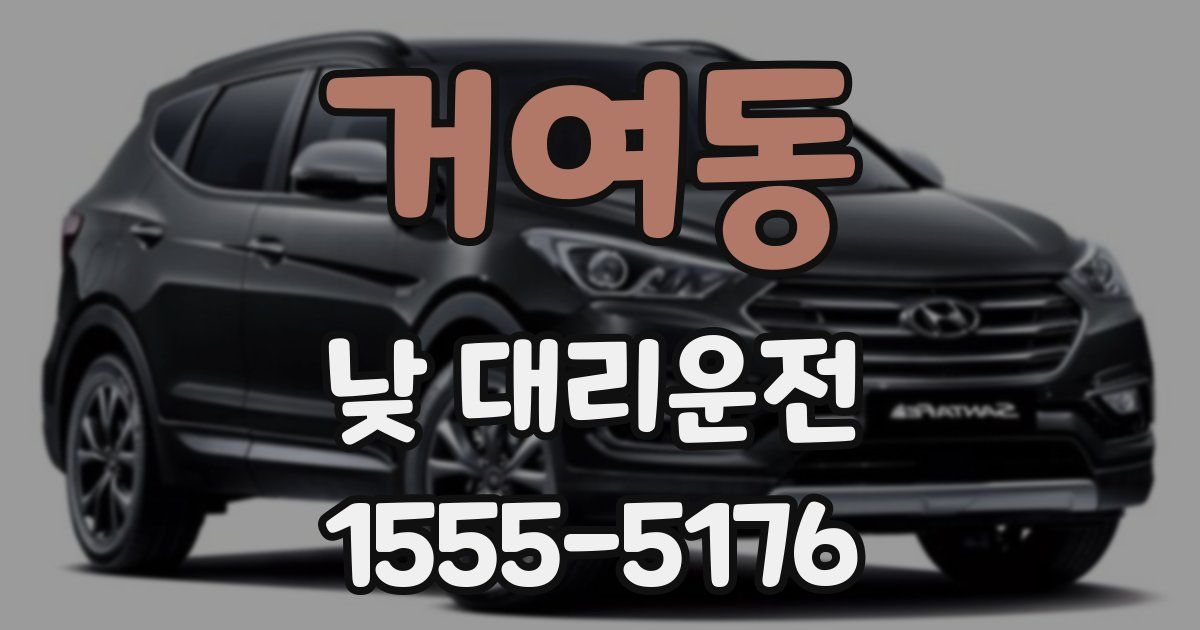 거여동 낮 대리운전