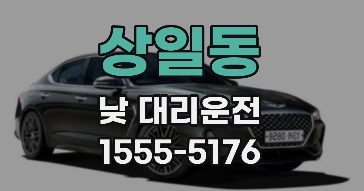 상일동 낮 대리운전