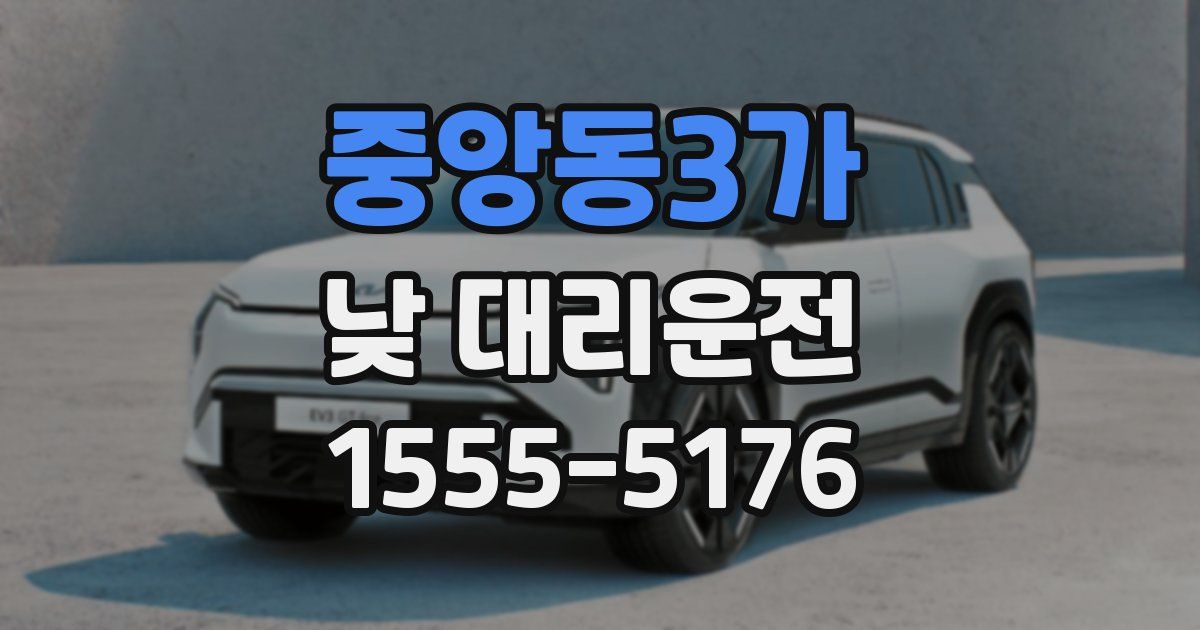 중앙동3가 낮 대리운전