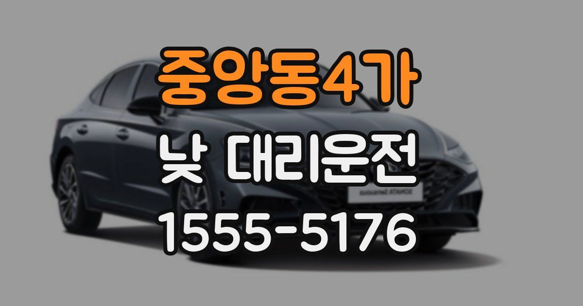 중앙동4가 낮 대리운전
