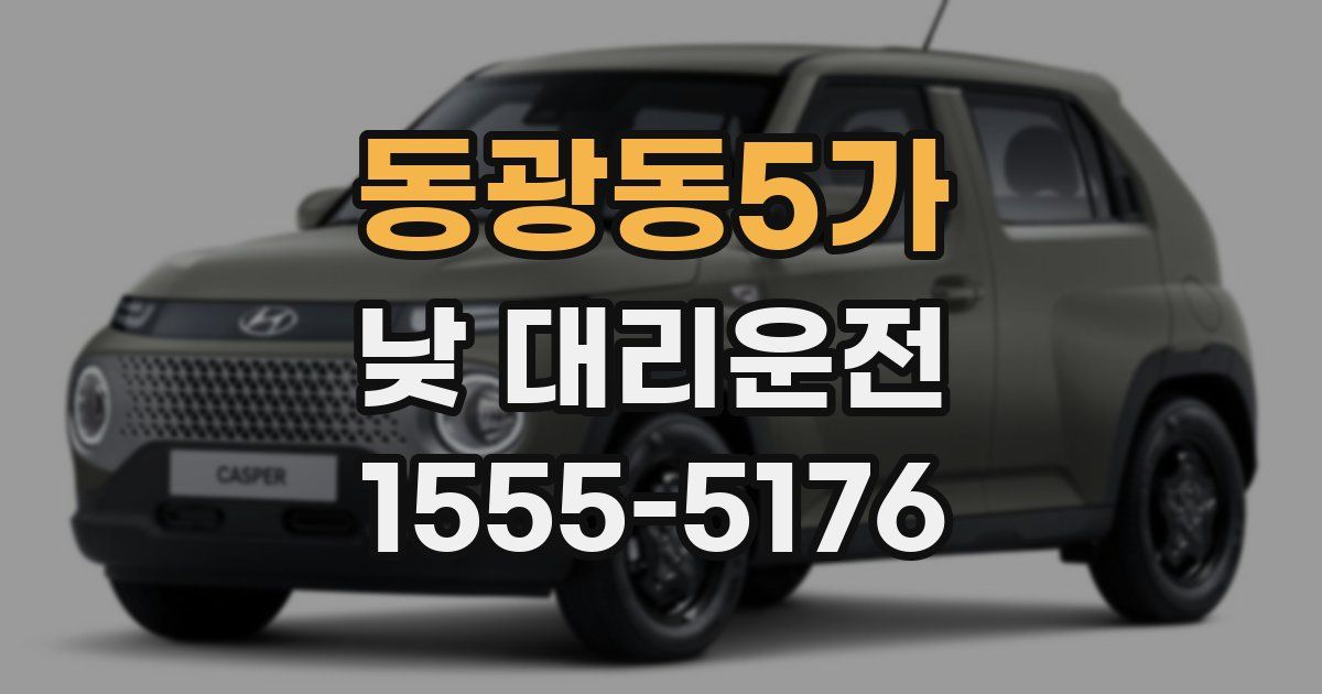 동광동5가 낮 대리운전