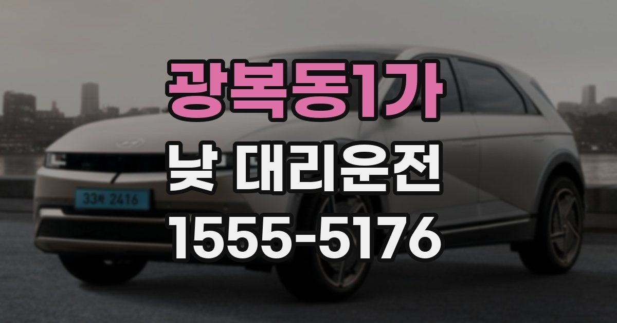 광복동1가 낮 대리운전