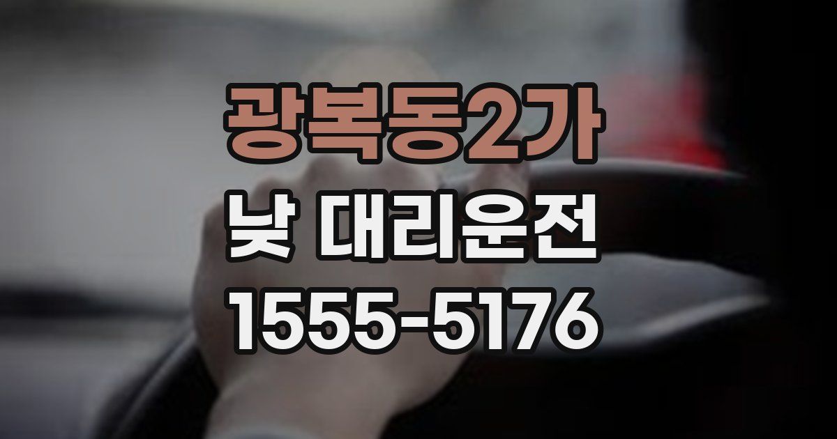 광복동2가 낮 대리운전