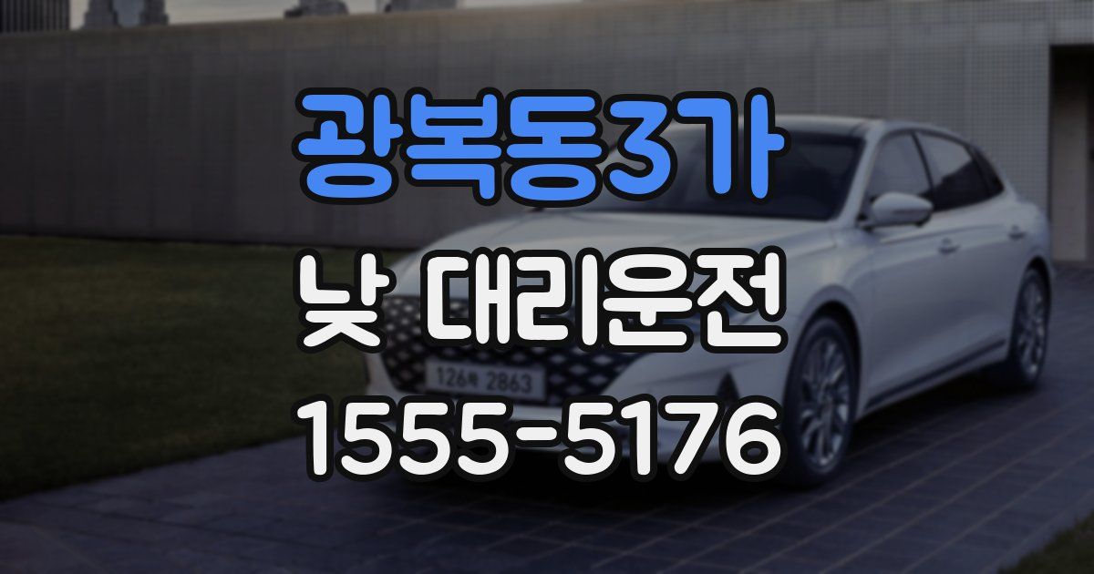 광복동3가 낮 대리운전