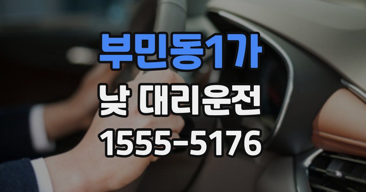 부민동1가 낮 대리운전