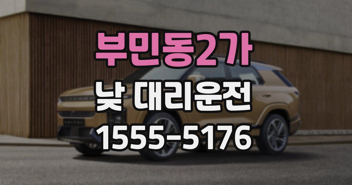 부민동2가 낮 대리운전