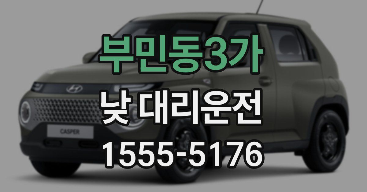 부민동3가 낮 대리운전