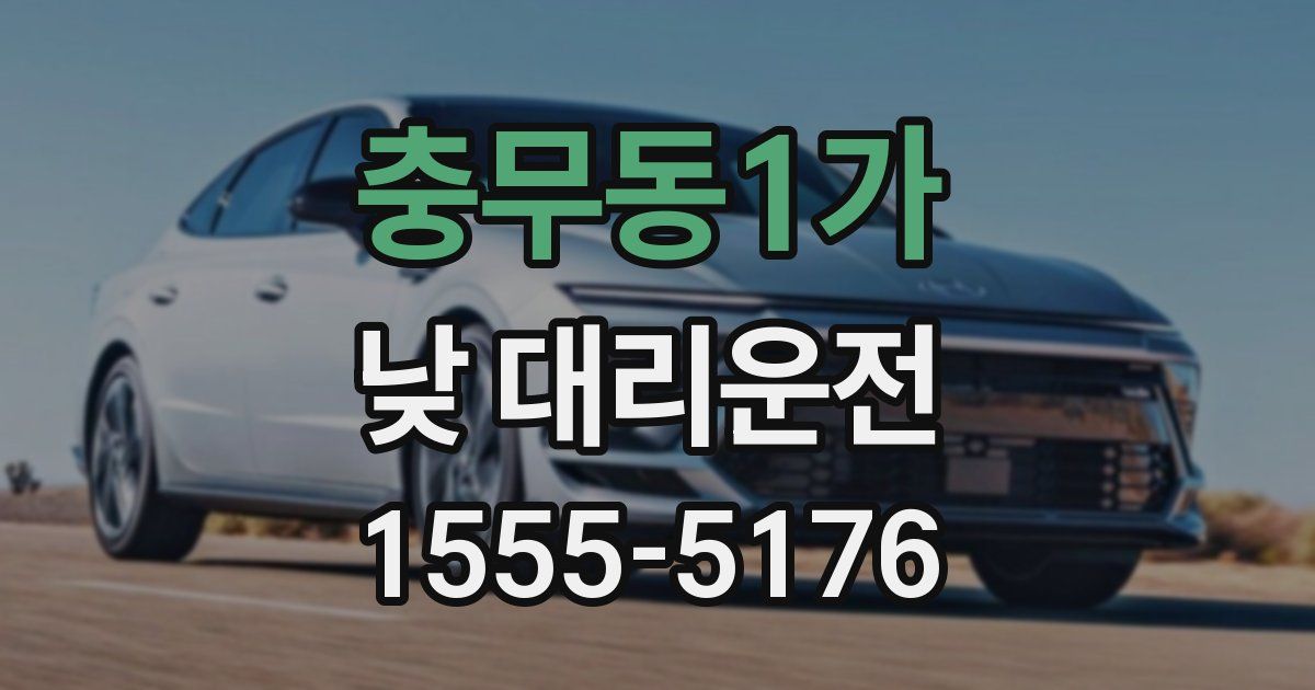 충무동1가 낮 대리운전