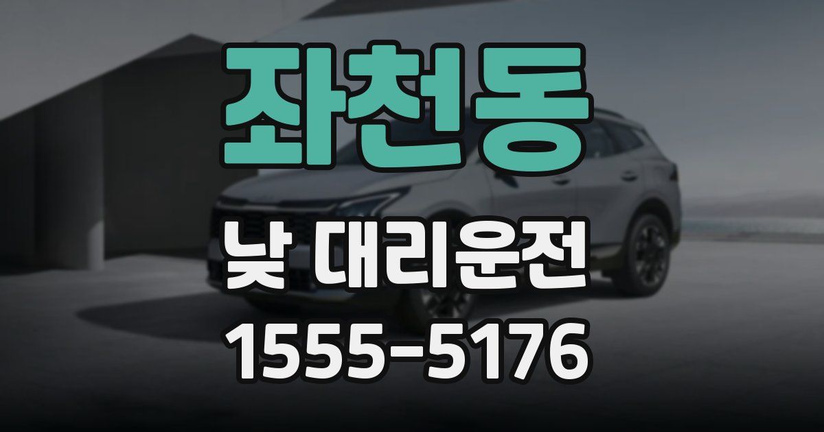 좌천동 낮 대리운전