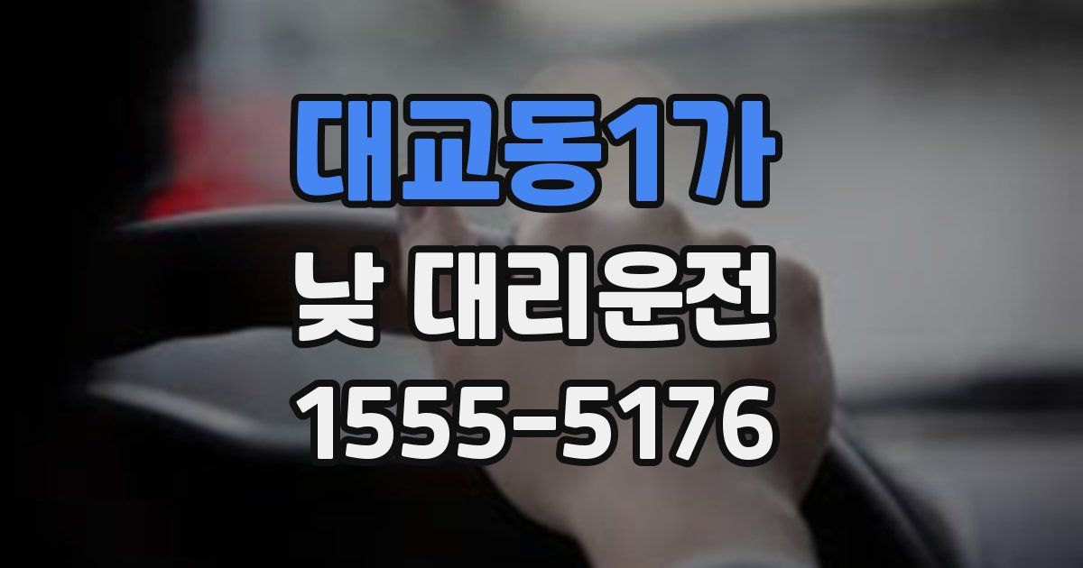 대교동1가 낮 대리운전