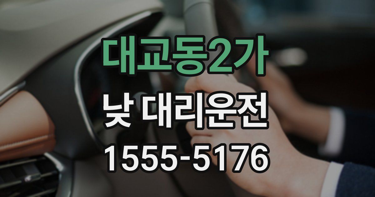 대교동2가 낮 대리운전