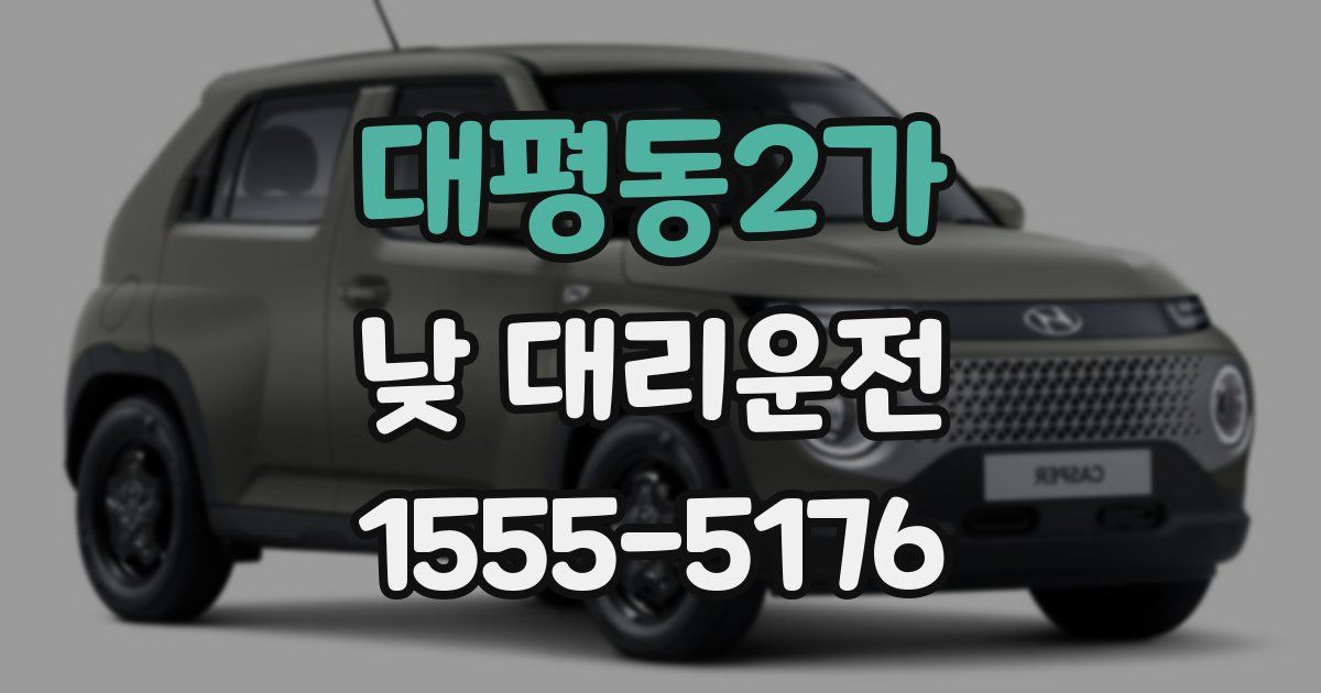 대평동2가 낮 대리운전
