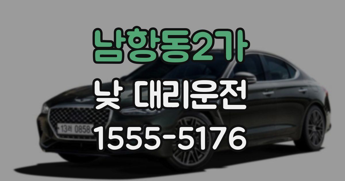 남항동2가 낮 대리운전