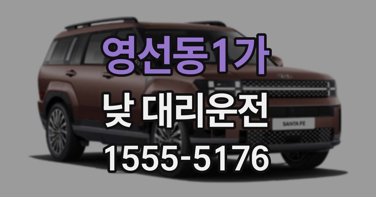 영선동1가 낮 대리운전