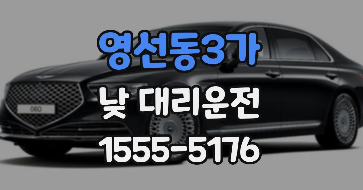 영선동3가 낮 대리운전
