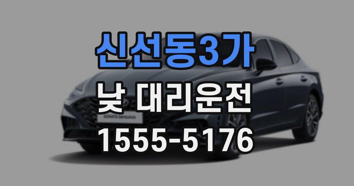 신선동3가 낮 대리운전
