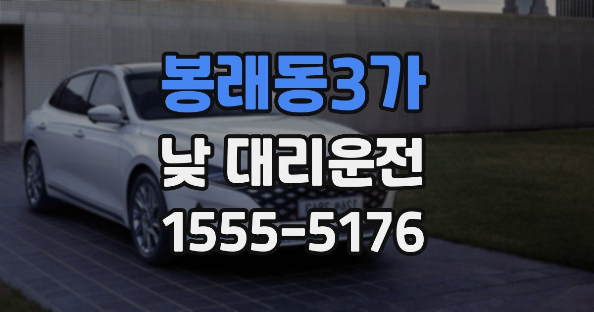 봉래동3가 낮 대리운전