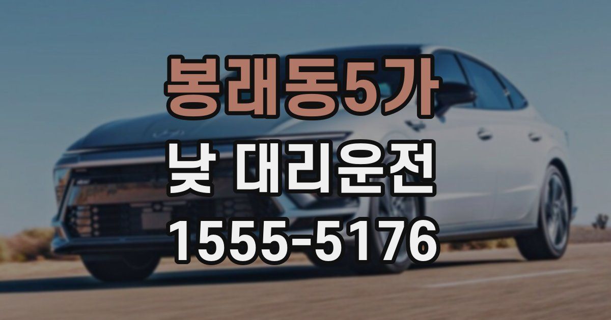 봉래동5가 낮 대리운전
