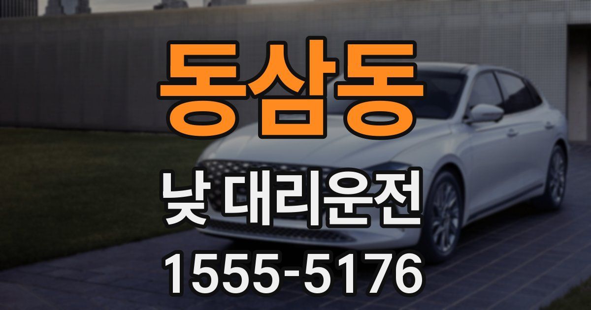 동삼동 낮 대리운전