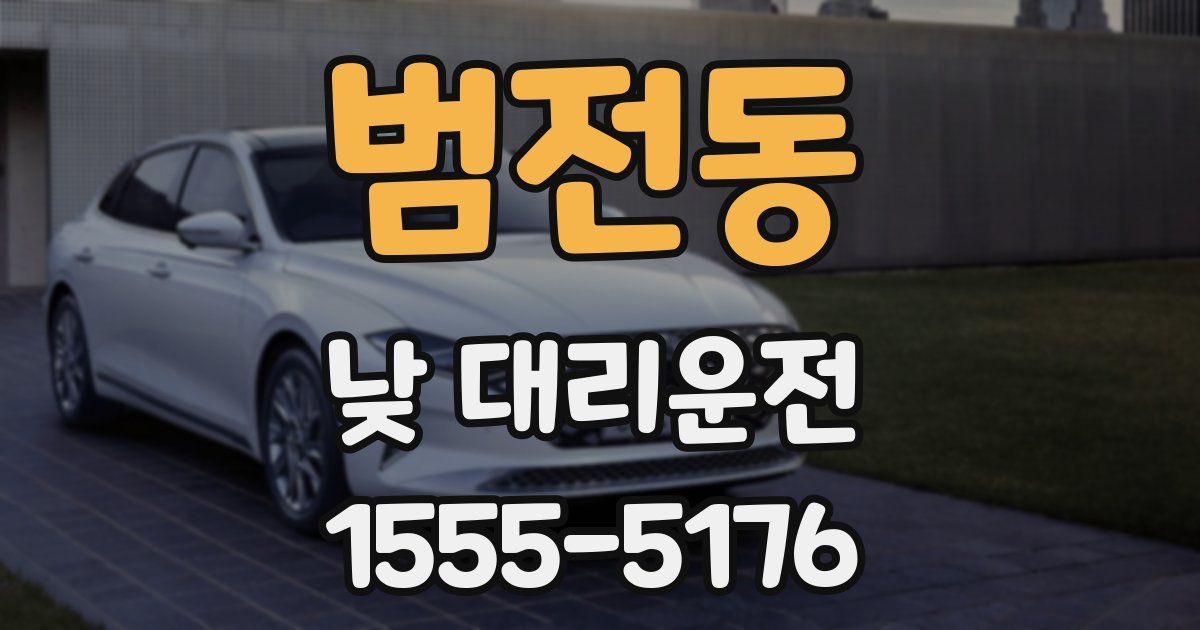 범전동 낮 대리운전