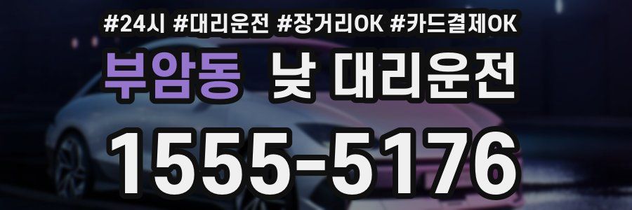부암동 낮 대리운전