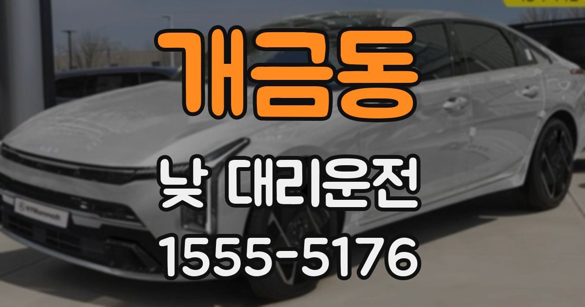 개금동 낮 대리운전
