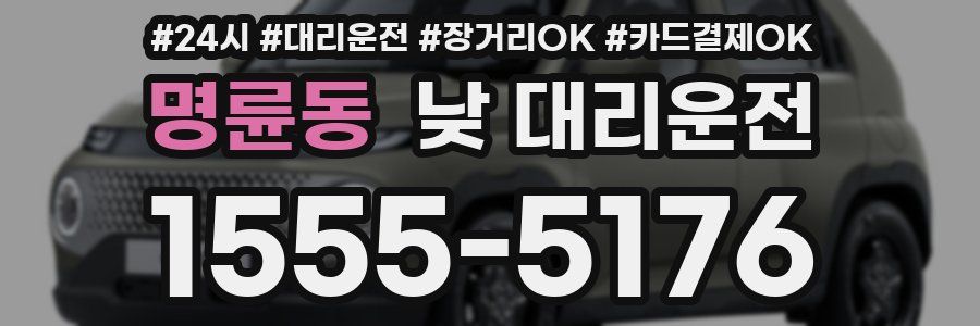명륜동 낮 대리운전